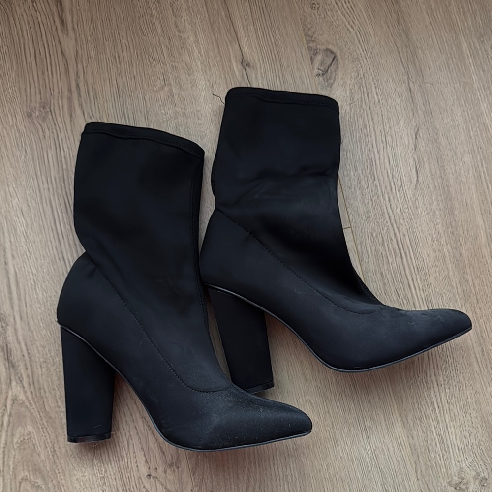 Missguided Black Heeled Boots